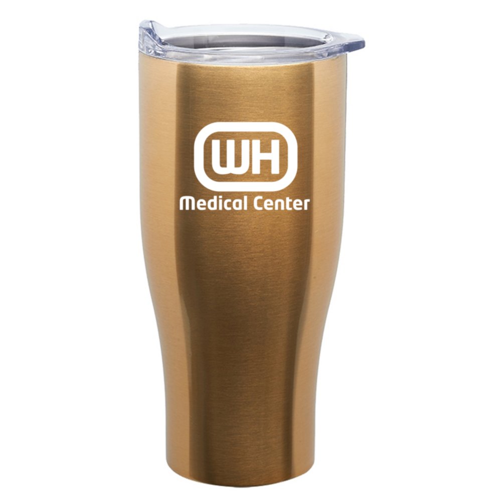 View larger image of Add Your Logo: 27oz Polished Stainless Steel Travel Tumbler